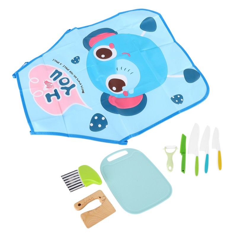 Kids Baking Knife Set Paring Knife Cutting Board Potato Chipper