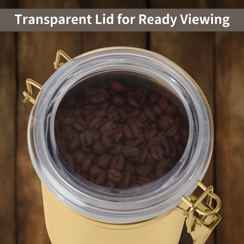 blueden Kitchen Canister 41 oz,Airtight Stainless Steel Kitchen Food Storage