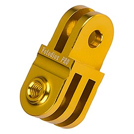 Fotodiox GT-Extnd90-Gold GoTough Extender 90 Gold Metal 20mm Extension with 90 Degree Turn for GoPro HD Hero Cameras and All GoPro Adapter Mounts