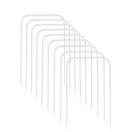 OUTOSS-Croquet Wickets con bolsa de almacenamiento, reemplazo para juego de croquet, diámetro de alambre. 5 mm. Juego de 9 piezas de mimbre con revestimiento de plástico blanco