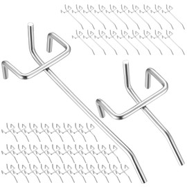 Pack of 50 Perforated Wall Hooks, Perforated Wall Accessories Hooks, Pegboard Hooks for Perforated Wall Hooks, Tool Wall Hooks, Pegboard Hooks, Perforated Plate Hooks for Supermarket Shelves, DIY