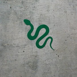 Decal Stickers of Reptile Snake Serpent Icon (Green) (Set of 2) Premium Waterproof Vinyl Decal Stickers for Laptop Smartphone Car Dirt Bike Wall Room Mason Jar Bathtub Door - ANDstic877026GR