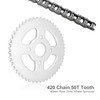 ZUDKSUY 420 Chain 50Tooth 40mm rear sprocket gear for motocross,