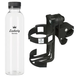 Bicycle Bottle Holder, Universal Drink Holder, 360° Rotatable, Tool-free Installation for Bicycle, E-Scooter, Pram, Wheelchair, Sturdy Drink Holder Including Water Bottle