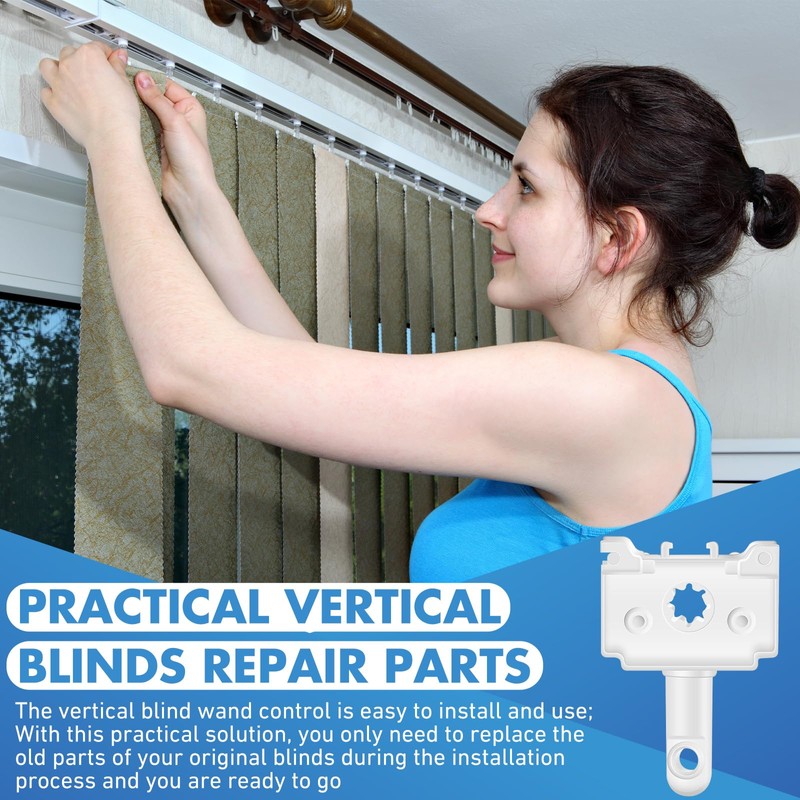 Vercraft 2 Pcs Vertical Blind Wand Control Replacement Repair Accessories