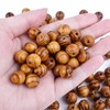BronaGrand 200pcs 12mm Wood Round Bead Natural Wood Spacer Beads