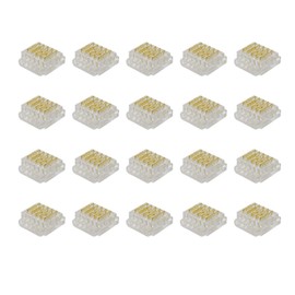 Masterwon RGBW LED Strip Light Connectors 5-Pin 10mm Solderless Clips for SMD 5050 Strip-to-Wire Joints (Pack of 20)
