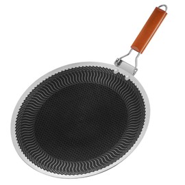 DELARLO Tri-Ply Stainless Steel Nonstick Crepe Pan,Round Griddle Pan,14 Inch Para Tortillas Pancake Pan with Stay-Cool Handle,18/10 Large Cooking Surface