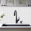 Peel and Stick Tiles for Kitchen,Self Adhesive Herringbone 3D Wall