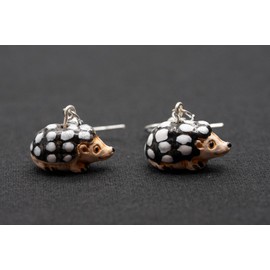 Miniblings Frog Earrings Frogs Fairy Tale Prince Princess Green Sitting - Handemade Fashion Jewelry - Silver Plated