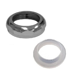 EZ-Fluid 1-1/4" Universal Slip Joint Nut and Tailpiece Poly Washer Gasket,Chrome for Under Sink Lavatory Kitchen Sink Tubular (1)