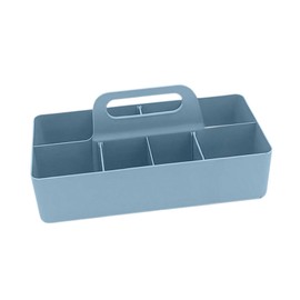 Fenteer Portable Box Divided Basket Bin Cleaning Minimalist 8 Compartments Crafts Stackable Organizer Box for Adults, Blue