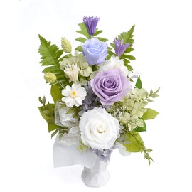 Yu-Yuzu: Rose, White Purple Preserved Flower, Offering, Obon Festival, First Bon, Higashigan, Autumn, Higashishi Buddha Flower