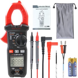 MAYILON MY2600C Digital Current Clamp Meter Auto Ranging Multimeter Measures AC/DC Voltage, AC Current 600A, NCV, Capacitance, Continuity, Resistance, Diode, Temperature
