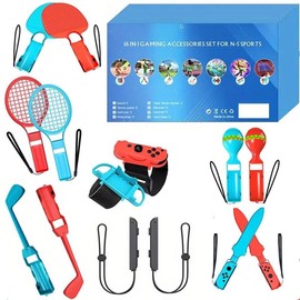 For 16 in 1 Switch Sport Accessories Bundle for Switch Sports Games, Family Bundle Accessory Kit