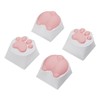 SHINEOFI 4Pcs Cat Paw Keycaps for Mechanical Gaming Keyboards Skin