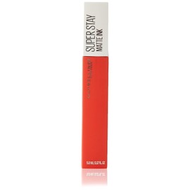 Maybelline Labial líquido mate Superstay Matte Ink Tono Heroine, 5ml - Lipstick matte de larga duración, color intenso por hasta 16H, alta pigmentación, no transfiere