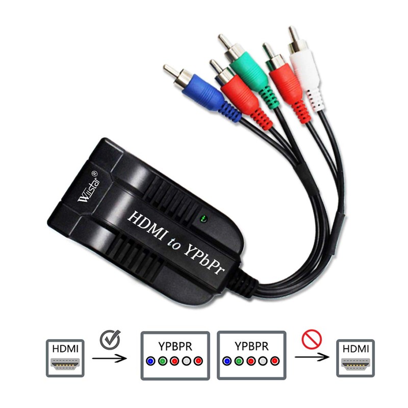 Wiistar HDMI to Component Converter, HDMI to YPbPr RGB 5RCA