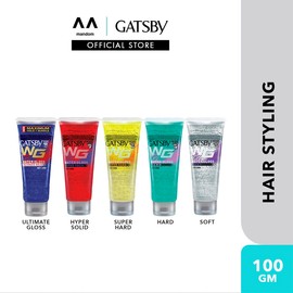 Gatsby Hair Gel Water Gloss 170g Holding Level Gel Rambut Hair Styling Hard Hyper Solid Soft Super Mega Hard Non Sticky
