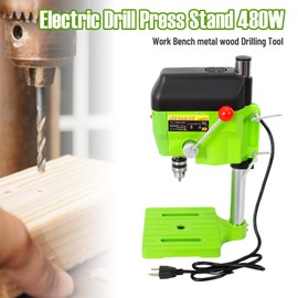 Benchtop Drill Press, 480W 2-Speed Cast Iron Bench Drill Press, Mini Electric Bench Drilling Machine, Tabletop Drilling Machine for Metal Wooden Jewelry DIY and Crafts Projects