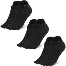 aomagic Merino Wool Toe Socks for Men and Women Athletic Runing Ankle Toe Separation Socks (3 Pairs), Small