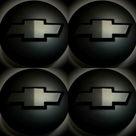 Replacement Chevy 4,CENTER CAP 2014-2017 Tahoe Suburban Silverado 20" 22" WHEEL 83MM BLACK GLOOSY