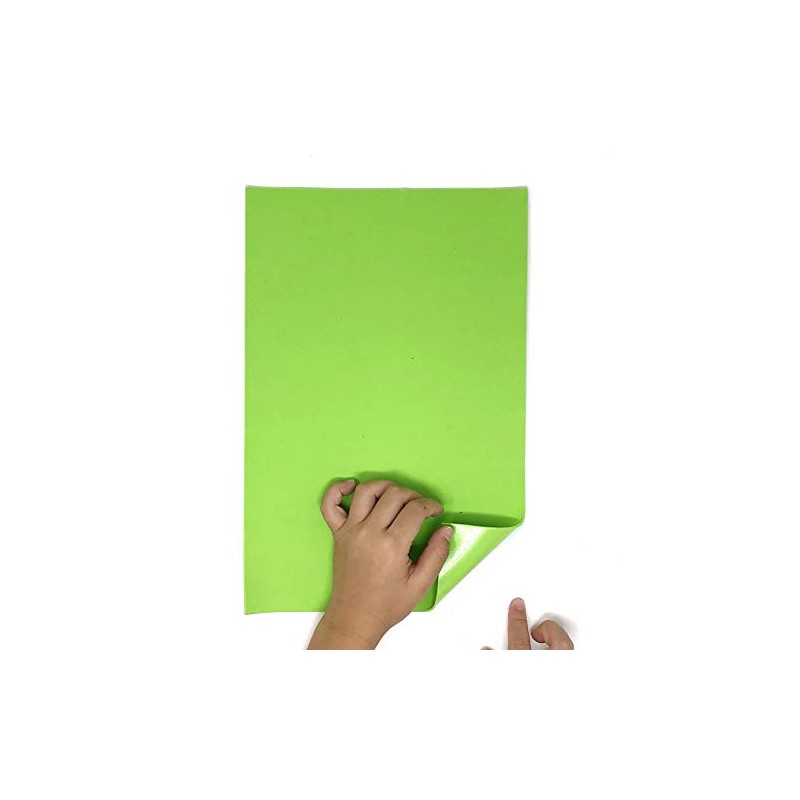 Allgala 20 Pack Self-Adhesive EVA Foam Paper 8x12 Inch Sheets-Lime-CF85409