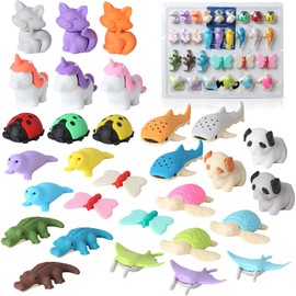 Mr. Pen Take Apart Animal Erasers, 30 Pack