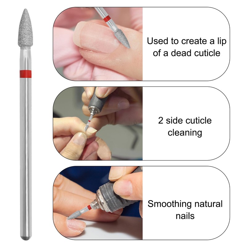 Vnjaoi Nail Drill, 3/32 Inch Diamond Acrylic Nail Drill with