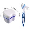 Denture Container with Strainer, Denture Box and Denture Cleaning Brush