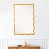 Creative Co-Op Wavy Rectangular Mirror with Scalloped Wooden Frame