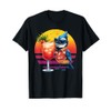 Blue Jay Drinking Hawaiian Birding Retro Summer Bird Lovers T-Shirt