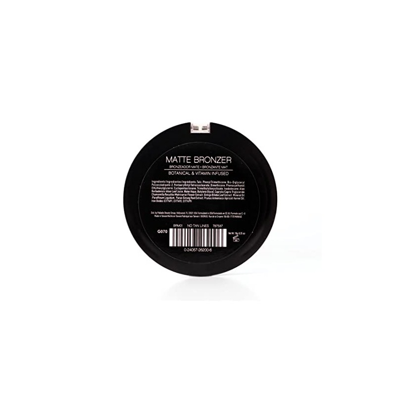 Palladio Palladio Matte Bronzer, No Tan Lines