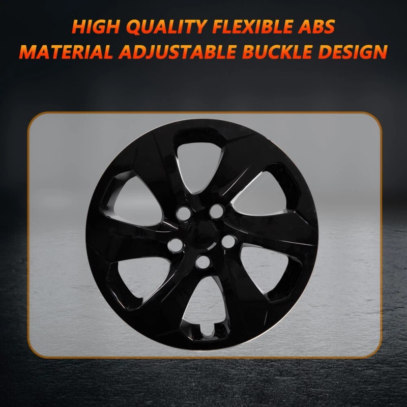 Mayello For 2019-2024 Toyota RAV4 17" GLOSS BLACK Hubcaps Wheel