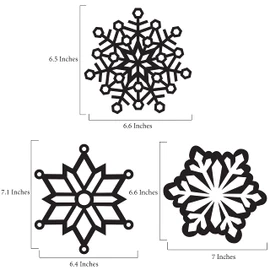 VHALE Suncatchers Craft 3 Sets (9 Cutouts) w Tissue Papers Stained Glass Effect Paper Sun Catcher Kit, Window Art, Classroom Crafts, Creative Art Projects, Kids Party Favors (Snowflake)