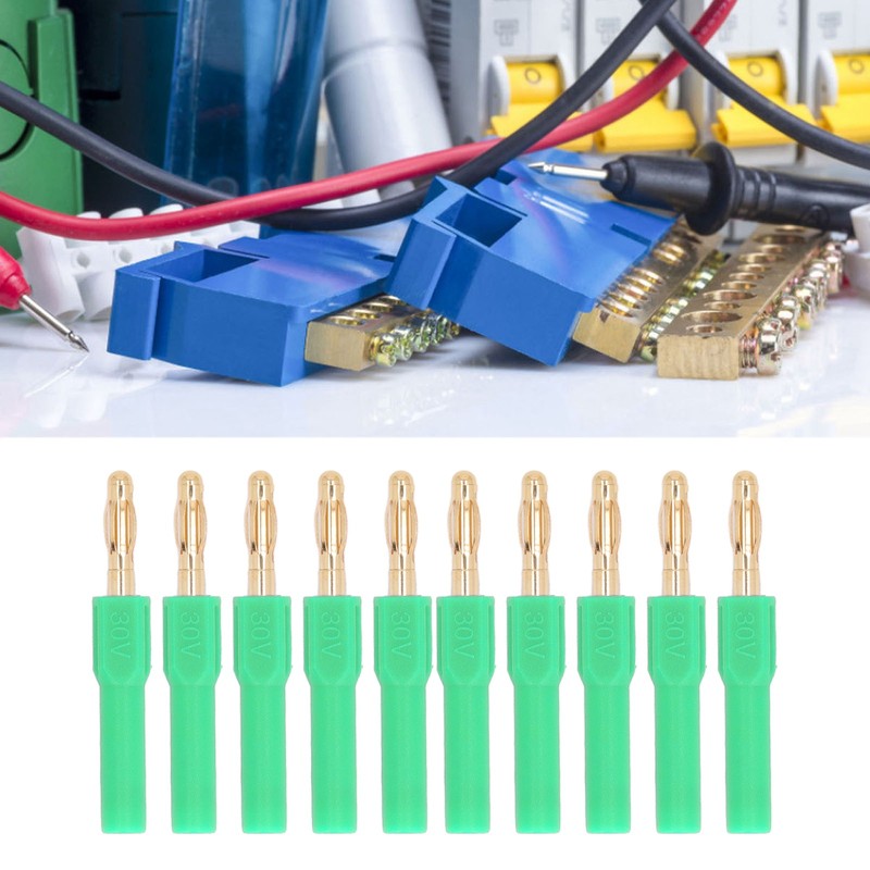 10Pcs Banana Plug 4.0mm Male to 2mm Female Connector 30V