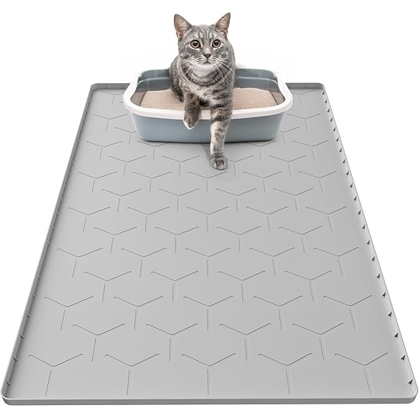 Cat Mat for Litter Box, Large 34" X 22" Cat