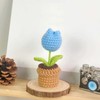 Lutoku Cute Knitted Flower Plant, Kawaii Handmade Crochet Flowers,Small Potted