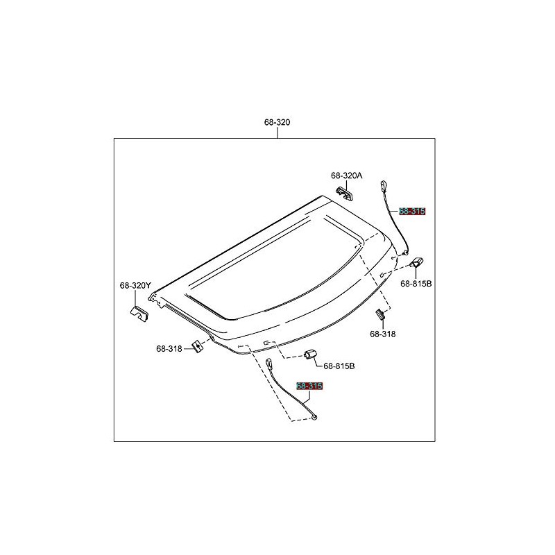 New Genuine Mazda 3 BL Cargo Luggage Cover Parcel Shelf