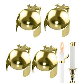 Earssa Automatic Fire Extinguishing Candle Snuffer Extinguisher Clip On, Candle Safety Guard, Wick Flame Snuffer for Putting Out Candle Flame Safely, Candle Accessories- 4 Pcs (Circular)