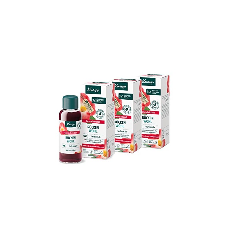 3 x Kneipp Health Bath Back Well Devil's Claw 100