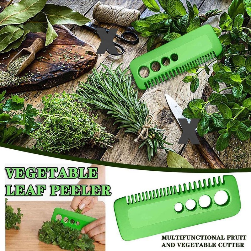 Green Leaf Herb Stripper,Vegetable Herb Eliminator Comb Kitchen Herb Leaf