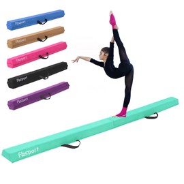 FBSPORT 8ft Balance Beam: Folding Floor Gymnastics Equipment for Kids Adults,Non Slip Rubber Base, Gymnastics Beam for Training, Practice, Physical Therapy and Professional Home Training