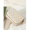 Women's Summer Retro Heart Print Double Zipper Around Coin Purse,
