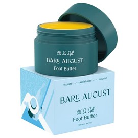 Bare August Crema Para Pies Y Bálsamo Para Talones, Loción De Manteca Para Pies Suaves, Tersos Y Saludables - Hidratante Para Pies Y Suavizante De Callos Para Reparar Pies Ásperos, Secos Y Agrietados(