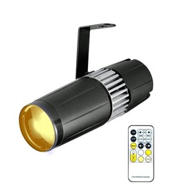 SENLAN 15W Double White/Cool White & Warm White LED Pinspot Light with IR Controller, Spotlight for Disco, KTV, Party, Wedding