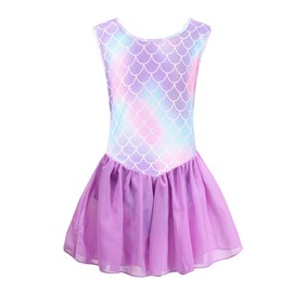 Happy Cherry Spring Gymnastics Leotard Girls Ballet Dance Practice Outfits Mermaid 7-8T