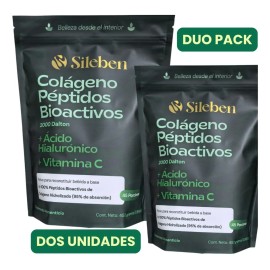 Dúo Sileben Colágeno Hidrolizado Péptidos 2000 Dalton 450 Sabor