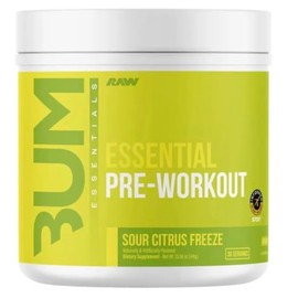 Raw Essential Pre-workout Powder sour citrus freeze