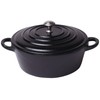 Yamako 782635 Hot Pot Healthy Cooking Pot, Round, Black, 27.5